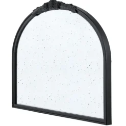 Wide Arch Black Floral Scroll Mirror-Kirkland's Home Discount