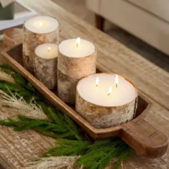 Wide Birch Bark Pillar Candle, 6 In.-Kirkland's Home Flash Sale