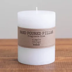 Wide Unscented Pillar Candle, 5 In.-Kirkland's Home Fashion