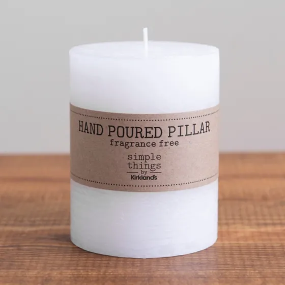 Wide Unscented Pillar Candle, 5 In.-Kirkland's Home Fashion