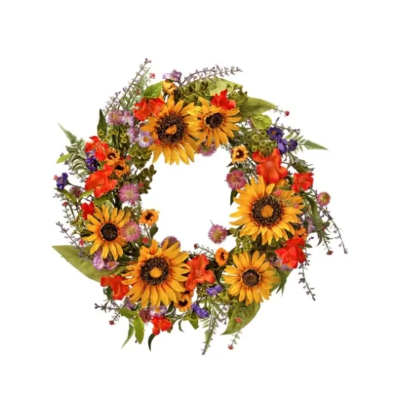 Wild Garden Sunflower Mix Wreath-Kirkland's Home Best Sale
