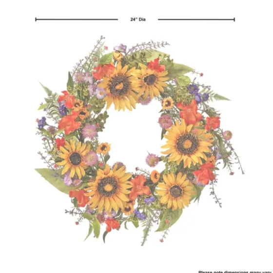Wild Garden Sunflower Mix Wreath-Kirkland's Home Best Sale