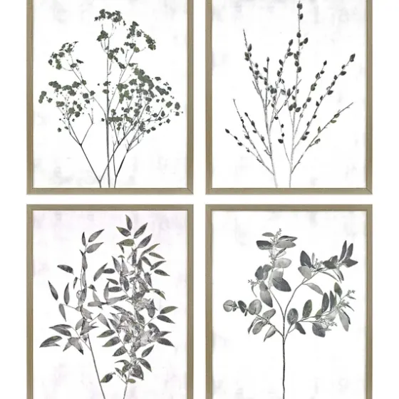 Wild Golden Floral 4-Pc. Framed Art Print Set-Kirkland's Home Fashion
