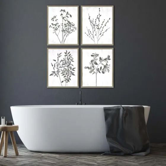Wild Golden Floral 4-Pc. Framed Art Print Set-Kirkland's Home Fashion