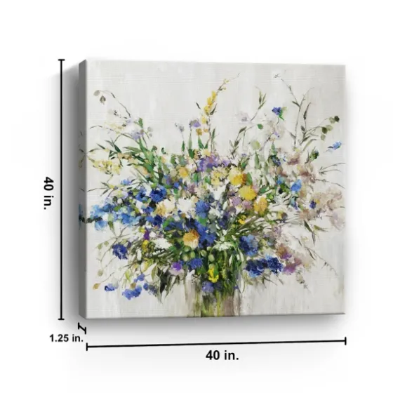Wild Grown Bouquet Canvas Art Print, 40X40 In.-Kirkland's Home Store