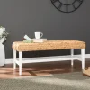Wiley Woven Hyacinth Bench With White Base-Kirkland's Home Best Sale