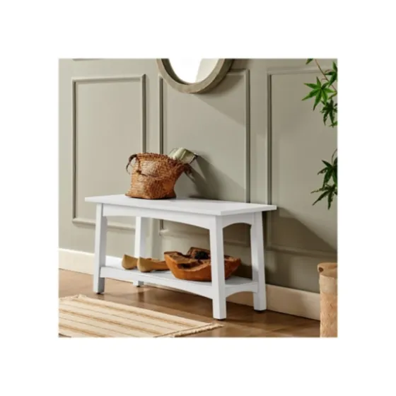 Willis Wooden Lower Shelf Bench-Kirkland's Home Outlet