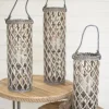 Willow Lanterns With Glass Pillars, Set Of 3-Kirkland's Home Hot