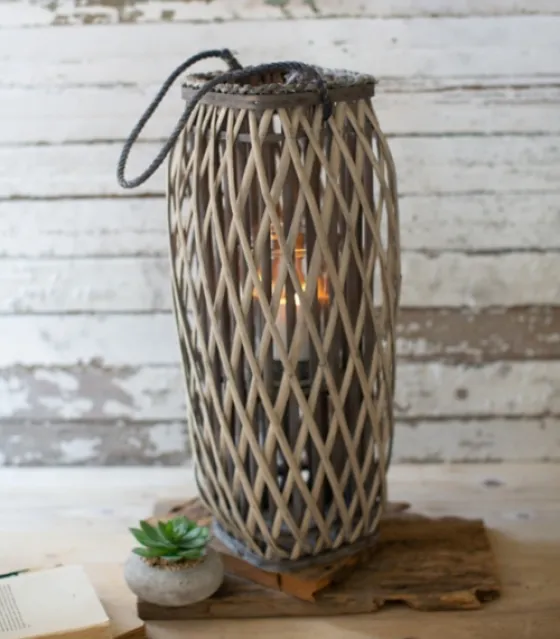 Willow Woven Oval Lantern, 23 In.-Kirkland's Home Best