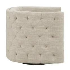 Wilson Tufted Cream Swivel Accent Chair-Kirkland's Home Best