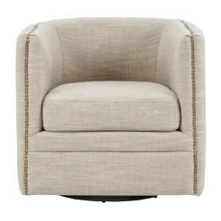 Wilson Tufted Cream Swivel Accent Chair-Kirkland's Home Best