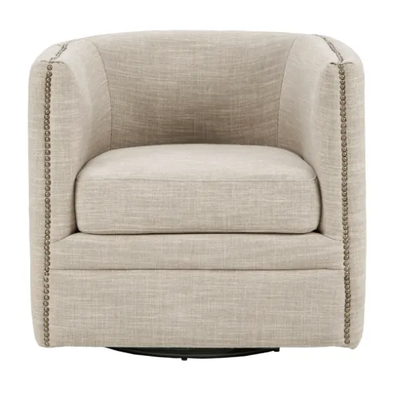 Wilson Tufted Cream Swivel Accent Chair-Kirkland's Home Best