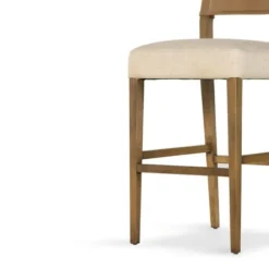 Winchester Tan Upholstered Wood Bar Stool-Kirkland's Home Sale