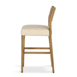 Winchester Tan Upholstered Wood Bar Stool-Kirkland's Home Sale