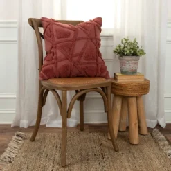Wine Geo Tufted Throw Pillow-Kirkland's Home Online