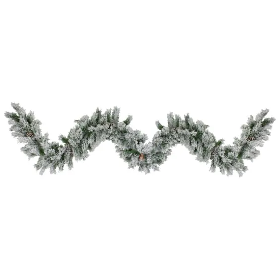 Wintergreen Flocked Pinecone Garland, 108 In.-Kirkland's Home Outlet