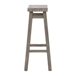 Wire Brushed Saddle Wood Bar Stool-Kirkland's Home Fashion