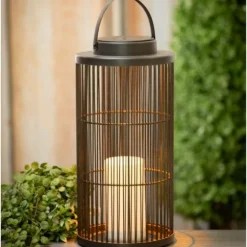 Wire Lantern With Solar Powered Led Candle-Kirkland's Home New