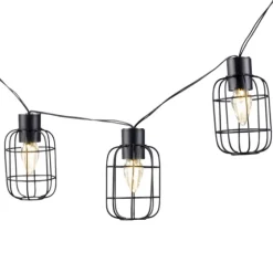 Wire Round Cage Solar Outdoor String Lights-Kirkland's Home Store