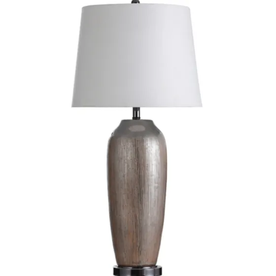 Wire-Brushed Silver And Brown Column Table Lamp-Kirkland's Home Hot