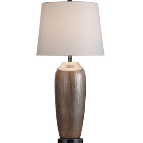 Wire-Brushed Silver And Brown Column Table Lamp-Kirkland's Home Hot
