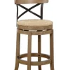 Wirebrushed Wheat Woven Swivel Bar Stool-Kirkland's Home Flash Sale
