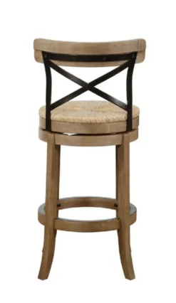 Wirebrushed Wheat Woven Swivel Bar Stool-Kirkland's Home Flash Sale