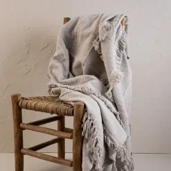 With Fringe Rayon Throw Blanket-Kirkland's Home Clearance
