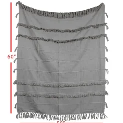 With Fringe Rayon Throw Blanket-Kirkland's Home Clearance