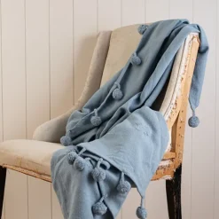 With Pom Poms Throw Blanket-Kirkland's Home Cheap