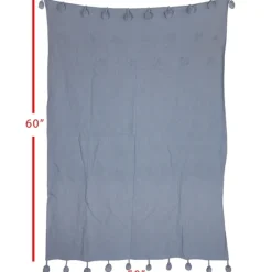 With Pom Poms Throw Blanket-Kirkland's Home Cheap