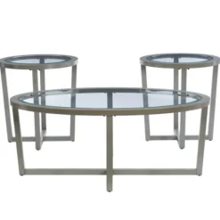 Wood & Glass Top 3-Pc. Table Set-Kirkland's Home Cheap