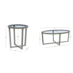 Wood & Glass Top 3-Pc. Table Set-Kirkland's Home Cheap