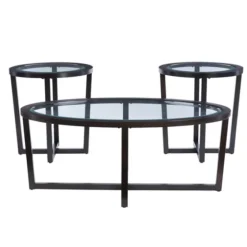 Wood & Glass Top 3-Pc. Table Set-Kirkland's Home Cheap