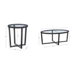 Wood & Glass Top 3-Pc. Table Set-Kirkland's Home Cheap