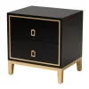 Wood & Gold Accent 2-Drawer Nightstand-Kirkland's Home Clearance