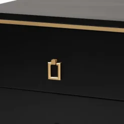 Wood & Gold Accent 2-Drawer Nightstand-Kirkland's Home Clearance