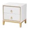 Wood & Gold Accent 2-Drawer Nightstand-Kirkland's Home Shop