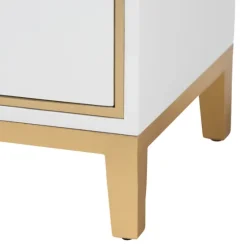 Wood & Gold Accent 2-Drawer Nightstand-Kirkland's Home Shop