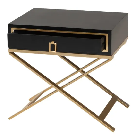 Wood & Gold X-Base Nightstand-Kirkland's Home Best