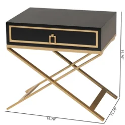 Wood & Gold X-Base Nightstand-Kirkland's Home Best
