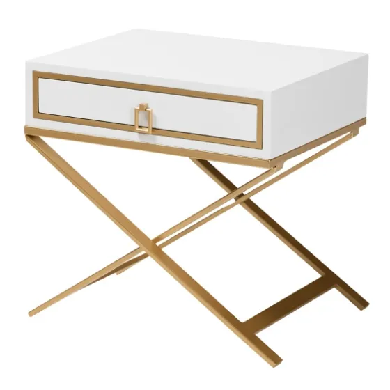 Wood & Gold X-Base Nightstand-Kirkland's Home New