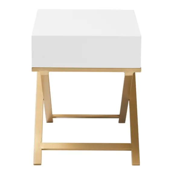 Wood & Gold X-Base Nightstand-Kirkland's Home New