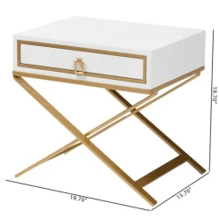 Wood & Gold X-Base Nightstand-Kirkland's Home New