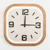 Wood & Linen Rounded Edge Wall Clock-Kirkland's Home Online