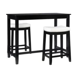 Wood & Upholstered Stools 3-Pc. Dining Set-Kirkland's Home Discount