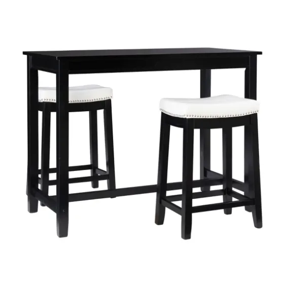 Wood & Upholstered Stools 3-Pc. Dining Set-Kirkland's Home Discount