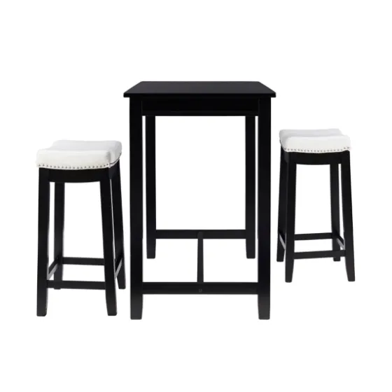 Wood & Upholstered Stools 3-Pc. Dining Set-Kirkland's Home Discount