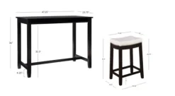 Wood & Upholstered Stools 3-Pc. Dining Set-Kirkland's Home Discount