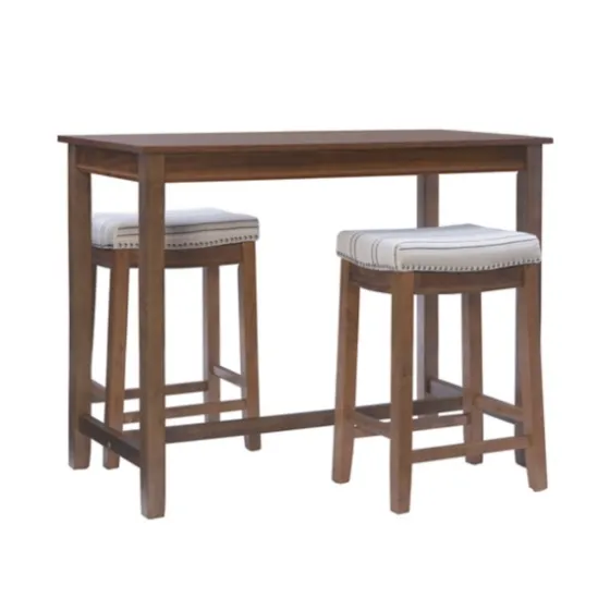 Wood & Upholstered Stools 3-Pc. Dining Set-Kirkland's Home Cheap